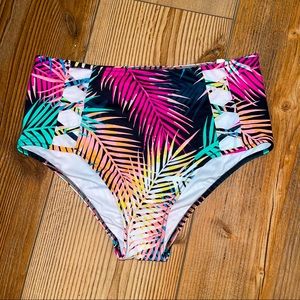 High Waist Bikini Swim Bottom Medium Shade & Shore EUC